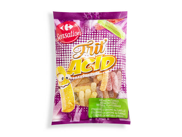 Bomboane gumate Carrefour Frit'acid 250g