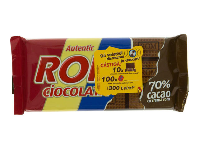 Rom ciocolata cacao cu crema rom 88 g