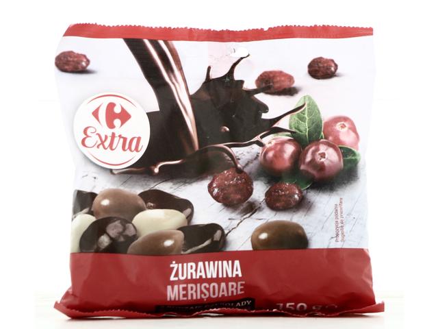 Merisoare in ciocolata Carrefour 150 g