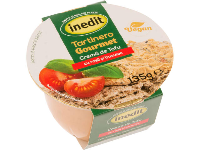 Inedit Tartinero Gourmet crema tofu cu rosii 135 g