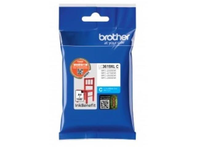 Cartus cerneala Brother LC3619XLC, acoperire 1500 pagini (Cyan)