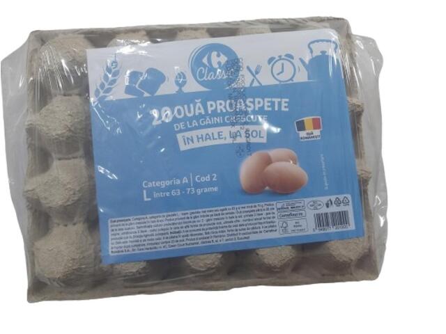 Oua marimea L 20 bucati Cod 2 Sol Carrefour Classic