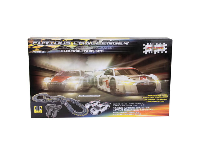 Pista de curse electrica cu 2 masinute, Hot Racing, Furious Challenger