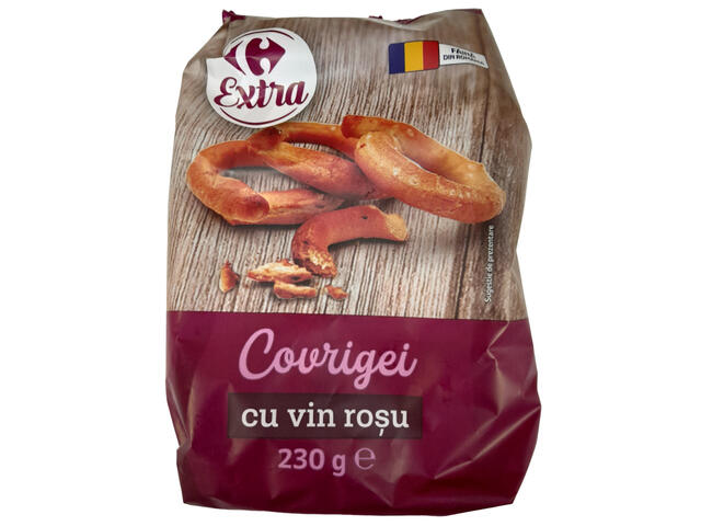 Covrigi cu vin rosu Carrefour Extra 230g