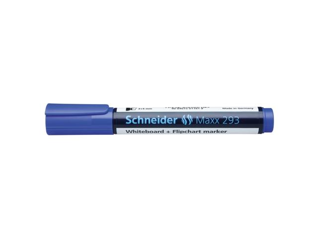 Marker pentru tabla Schneider 293, varf tesit, 2-5 mm, albastru