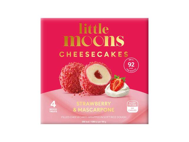 Little Moons Cheesecake Cu Mascarpone Si Capsune, 120G