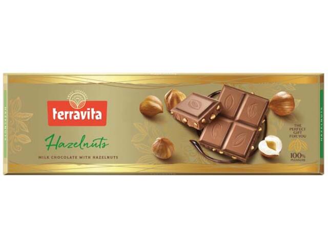 Ciocolata cu lapte si alune Terravita 225g