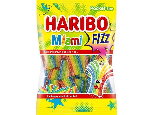 Haribo Miami Fizz Bomboane gumate fructe de padure 85g