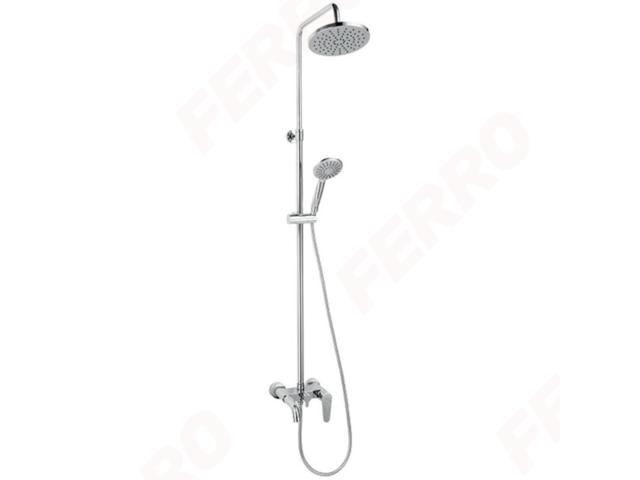 Set de dus Ferro Algeo NP78-BAG13U, baterie inclusa, monocomanda, crom