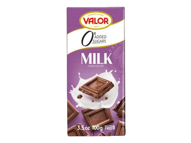 Ciocolata lapte fara zahar Valor 100g
