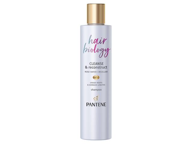 Sampon Pantene Pro-V Hair Biology Cleanse & Reconstruct pentru par gras si deteriorat la varfuri, 250 ML