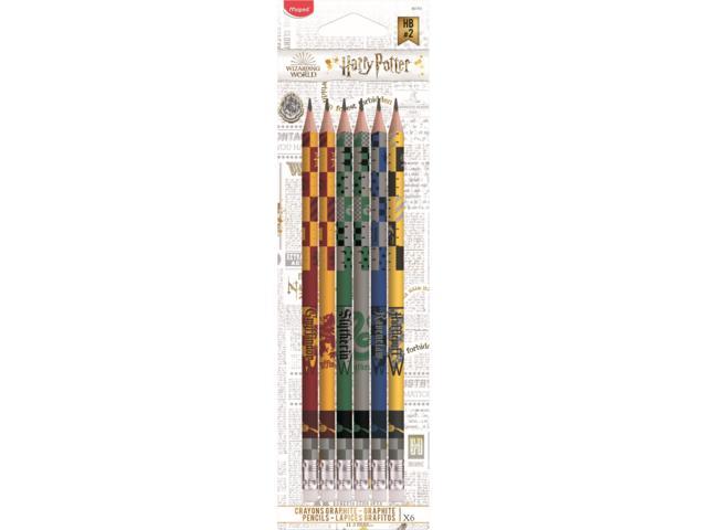 Set 6 creioane cu guma Maped Harry Potter, Multicolor