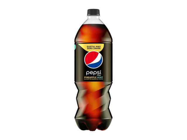 Bautura racoritoare carbogazoasa Pepsi Max cu ananas si menta, zero zahar, 2 l