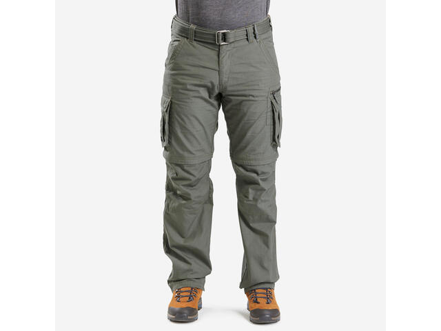 Pantalon Modulabil Trekking călătorie TRAVEL100 Kaki Bărbați - 38