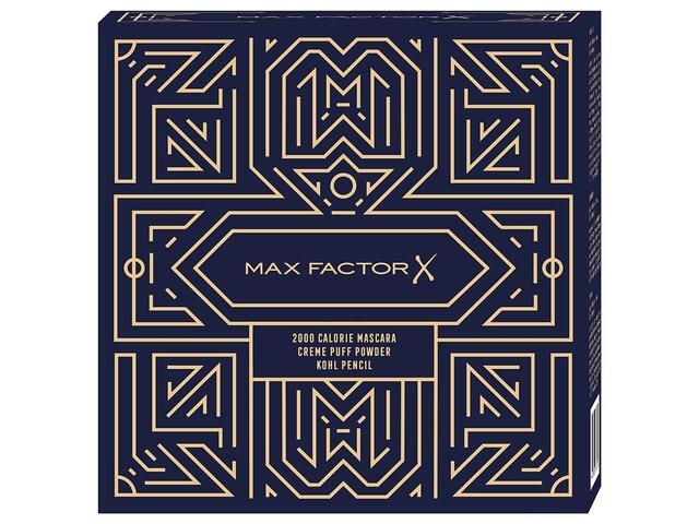 Set Max Factor 
Mascara 2000 Calorie Dramatic Volume Black  9ML + Creion De Ochi Masterpiece Kohl Pencil 20 Black 4G+ Pudra Creme Puff 05 Translucent 4G