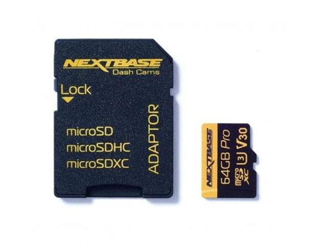 Card de memorie Nextbase microSD 64GB U3 +  adaptor