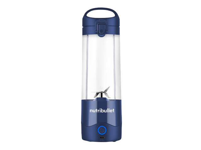 Blender portabil Nutribullet NBP003NBL, 475 ML, USB-C, Albastru