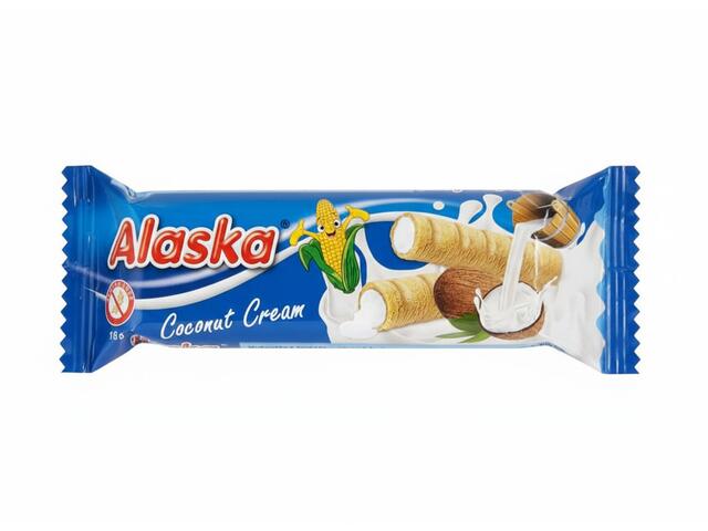 Alaska Rulouri din porumb umplute cu crema cu aroma de cocos x 18 g