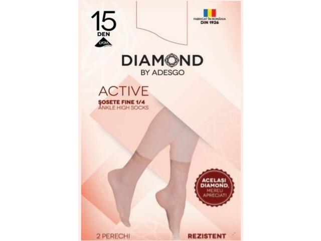 Sosete fine 1/4 Active Diamond Adesgo 2 perechi