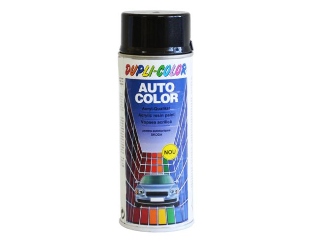 Vopsea spray pentru autoturisme Skoda Dupli-Color, negru magic, lucios, exterior, 400 ml