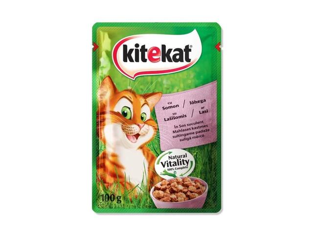 Kitekat Hrana umeda cu somon pt pisici adulte 85 g