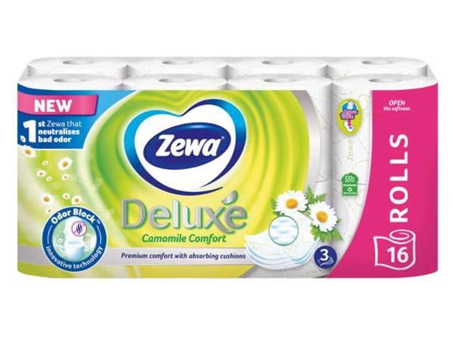 Hartie igienica Zewa Deluxe Camomile comfort 3 straturi 16 role