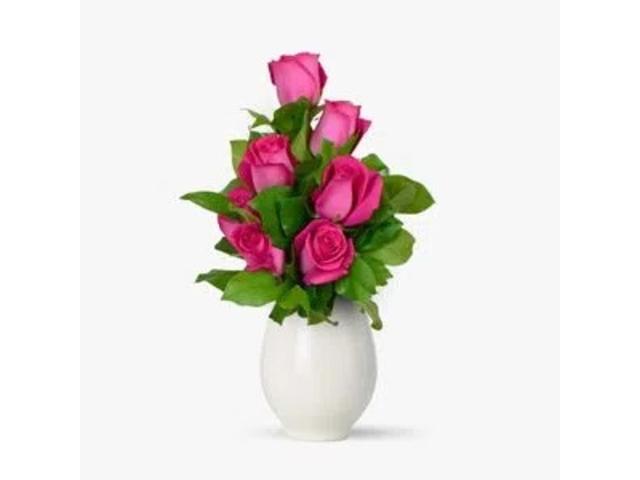 Buchet de 7 trandafiri roz