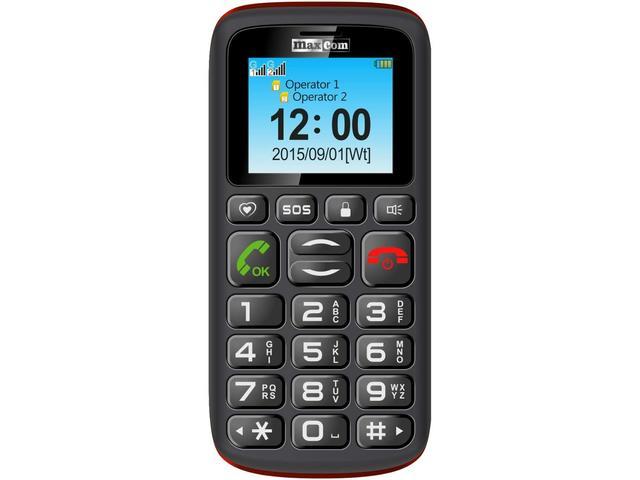 Telefon mobil Maxcom MM428, Gri/rosu, Dual Sim