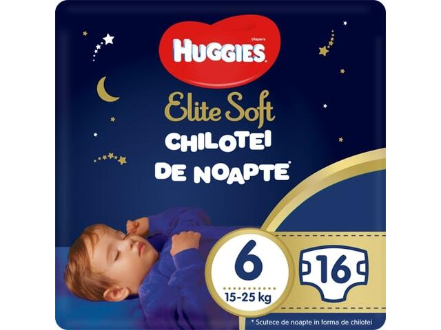 Huggies scutece chilotel de noapte Elite Soft Nr.6