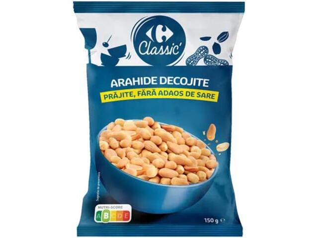 Arahide Decojite Coapte Fara Sare 150G Carrefour Clasic