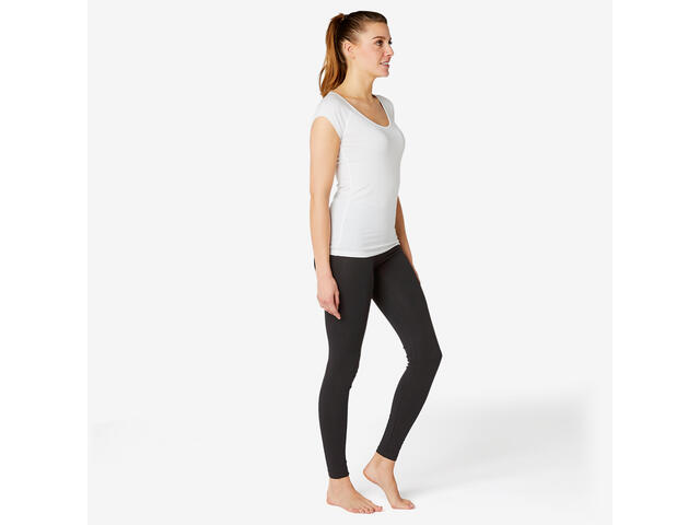 Colanţi Slim Fit+ 500 Fitness Negru Damă - S / W28 L31