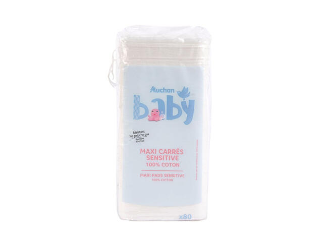 Dischete Auchan Baby Maxi Sensitive, 80 bucati