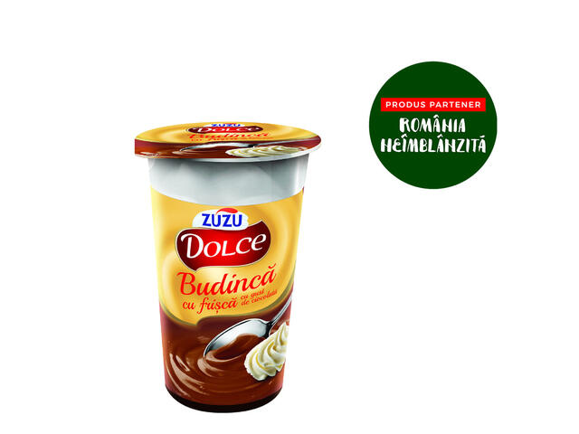 Budinca cu gust de ciocolata si topping de frisca ZuZu Dolce, 170 g
