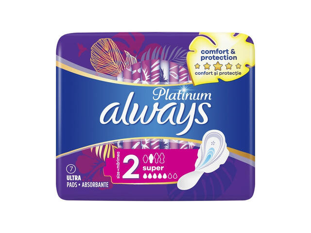 Absorbante Always Platinum Super, 7 bucati