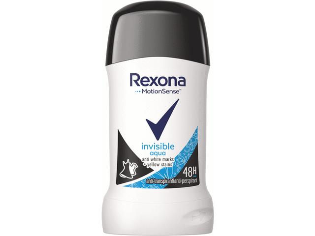 Deodorant Stick Rexona Invisible Aqua 40 Ml