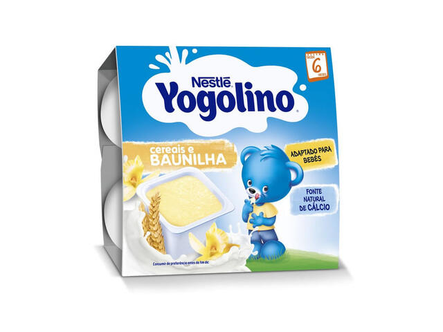 Gustare bebelusi pe baza de lapte cu gris Nestle Yogolino, de la 6 luni, 4 x 100 g