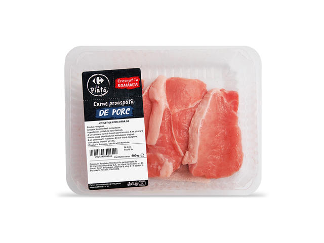 Cotlet dezosat de porc Carrefour la Piata 400g