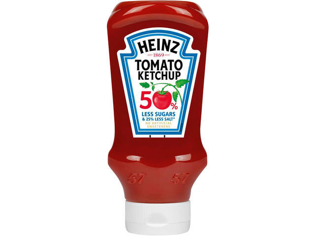 Heinz ketchup de rosii cu continut redus de sare si zahar 550 g