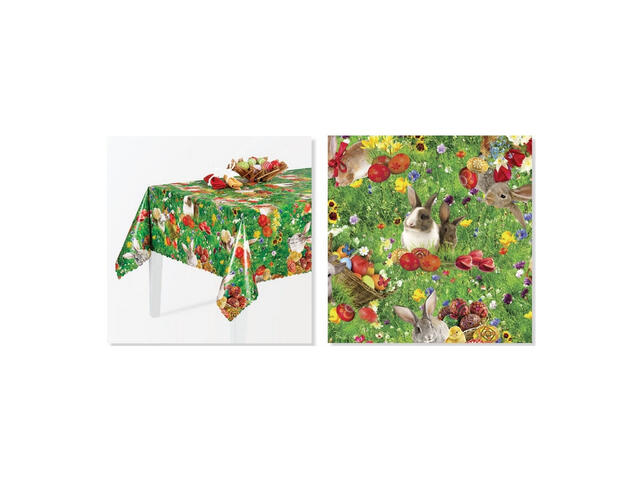 Fata de masa tip musama cu decoratiuni de Paste, 1.4 x 1.6 m, diverse culori si modele