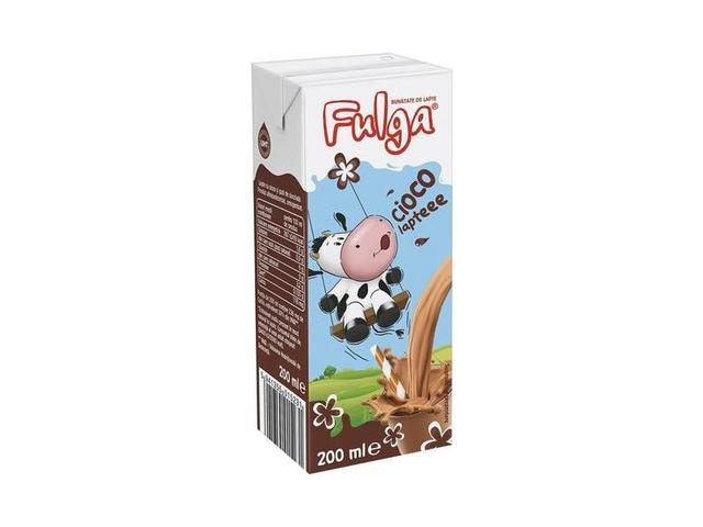 FULGA LAPTE UHT CACAO 1,5% 200ML