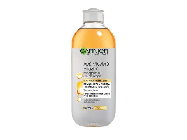 Garnier Skin Naturals Apa micelara Bifazica imbogatita cu Ulei de Argan, 400 ml