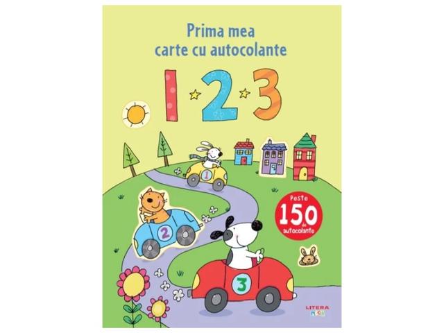 1 2 3. Prima mea carte cu autocolante