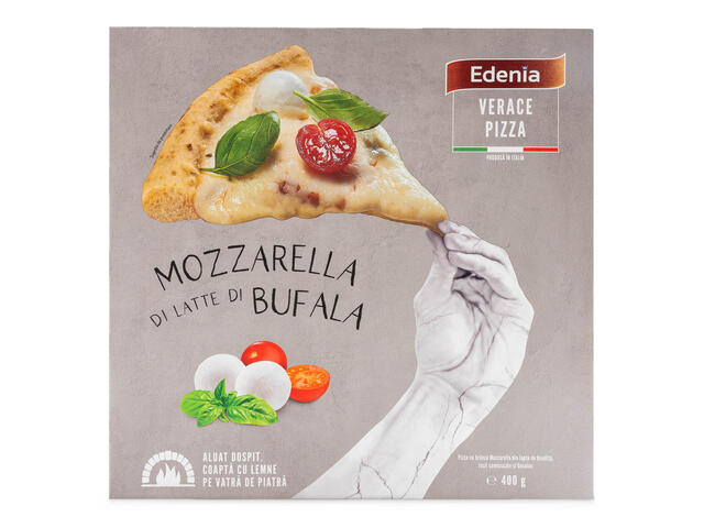 Pizza Verace cu mozzarella din lapte de bivolita, rosii semiuscate si busuioc 400g
