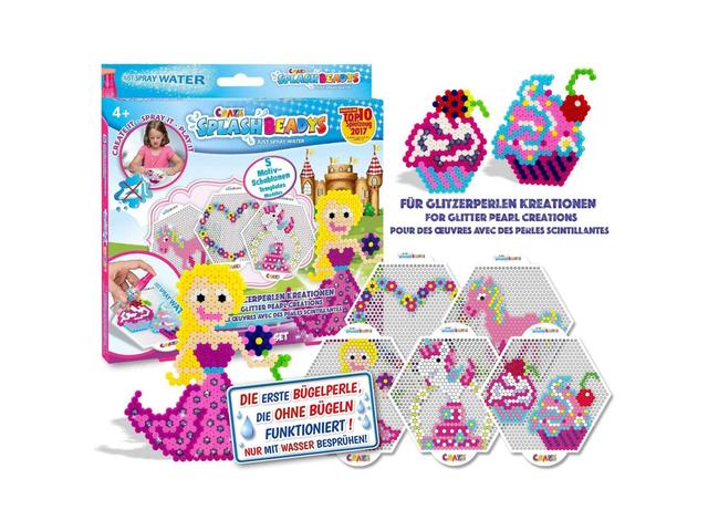 Craze Splash Beadys, Set creatie margele - pentru fete, 4 ani+