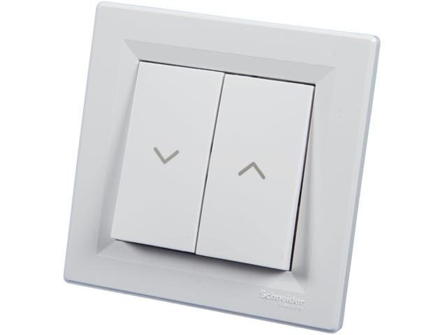 Intrerupator cu revenire jaluzele Asfora Schneider EPH1300121, alb