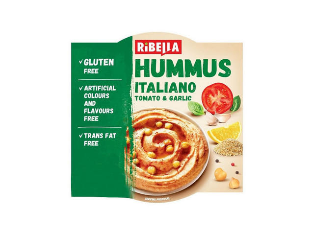 Hummus cu rosii si usturoi Ribella, 200g