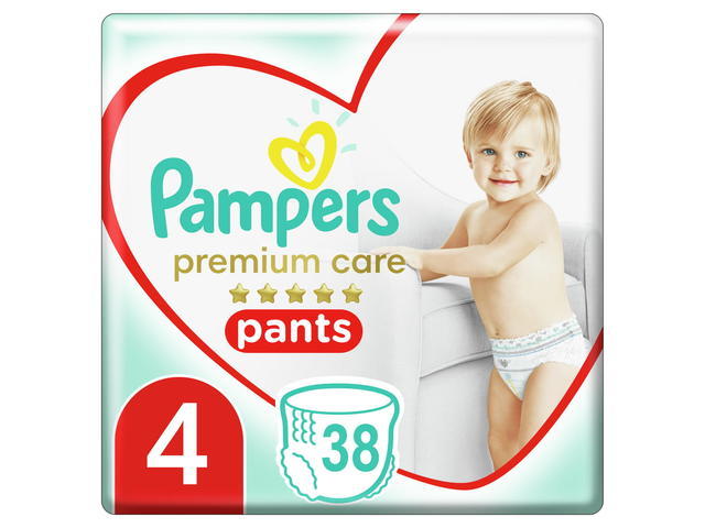 Scutece chilotel Premium Care Pants Marimea 4 9-15kg 38buc Pampers