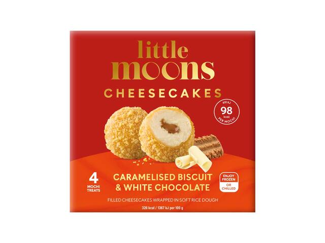 Little Moons Cheesecake Cu Biscuiti Caramelizati Si Ciocolata Alba, 120G