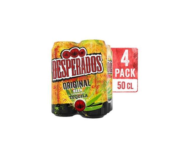 Desperados Bere blonda cu Tequila doza 4 x 0.5l