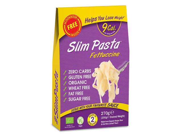 Paste fettuccine Slim Pasta bio, 270 g